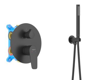 Душевой комплект Aquatek Бетта AQ1173MB чёрный матовый